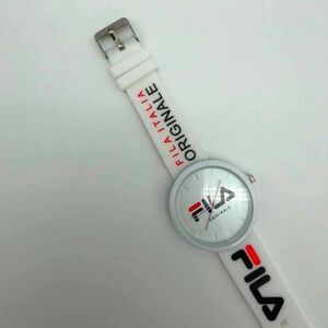 FILA Sport Style Wristwatch – All White with Rubber Strap – Brand New